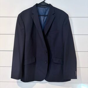 Reaction Kenneth Cole Techni-Cole Navy Classic Stretch Blazer Suit Jacket 48R